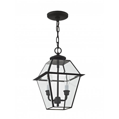 Antique Hardware 2 Light Black Outdoor Lantern Exterior