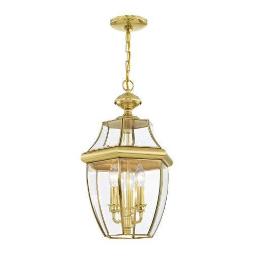 Antique Hardware 3 Light Polished Brass Outdoor Lantern Exterior