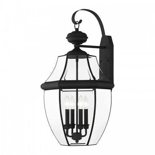 Antique Hardware 4 Light Black Outdoor Wall Lantern Exterior