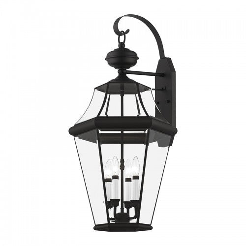 Antique Hardware 4 Light Black Outdoor Wall Lantern Exterior