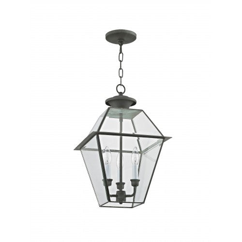 Antique Hardware 3 Light Charcoal Outdoor Lantern Exterior