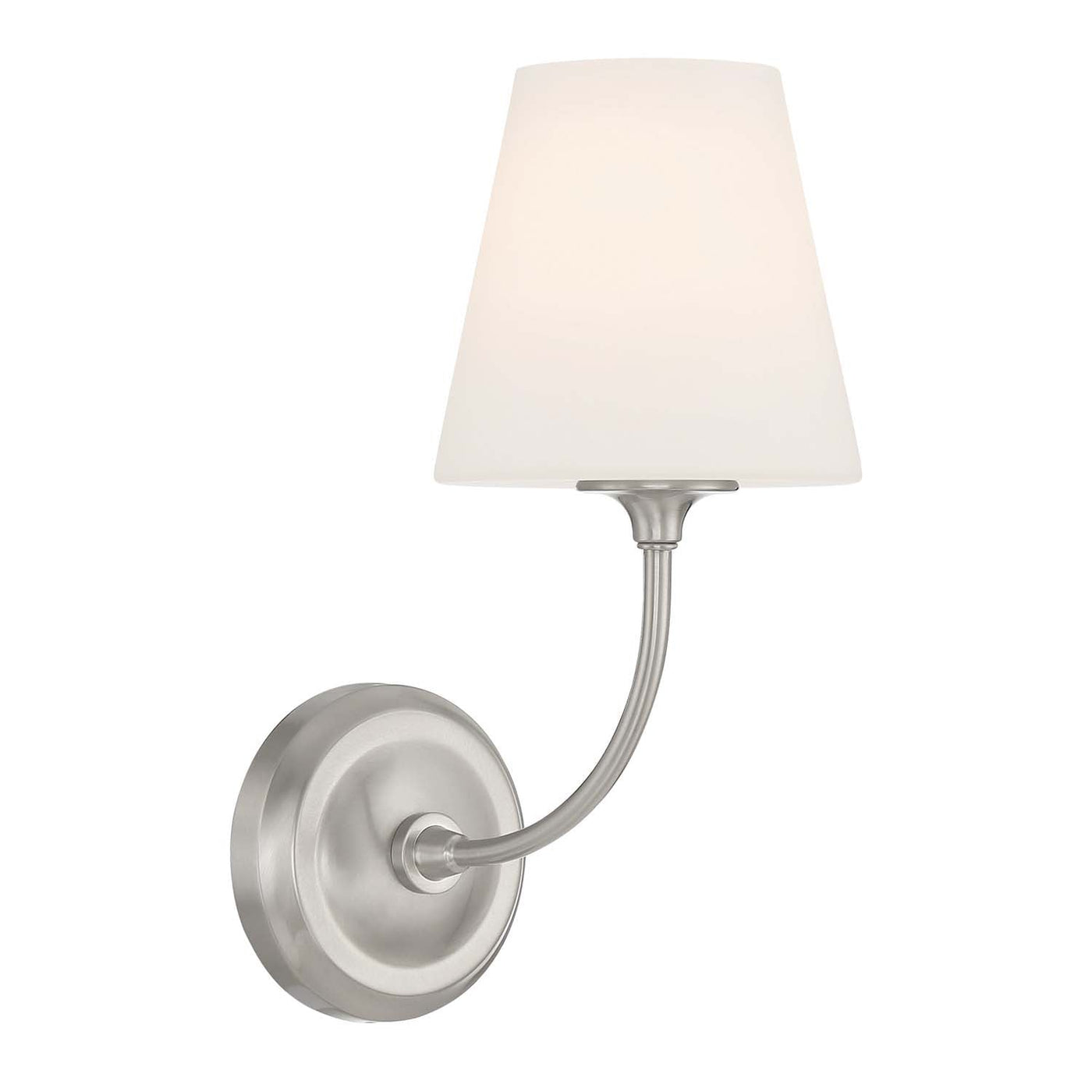 ##Antique Hardware## Libby Langdon Sylvan 1 Light Brushed Nickel Sconce