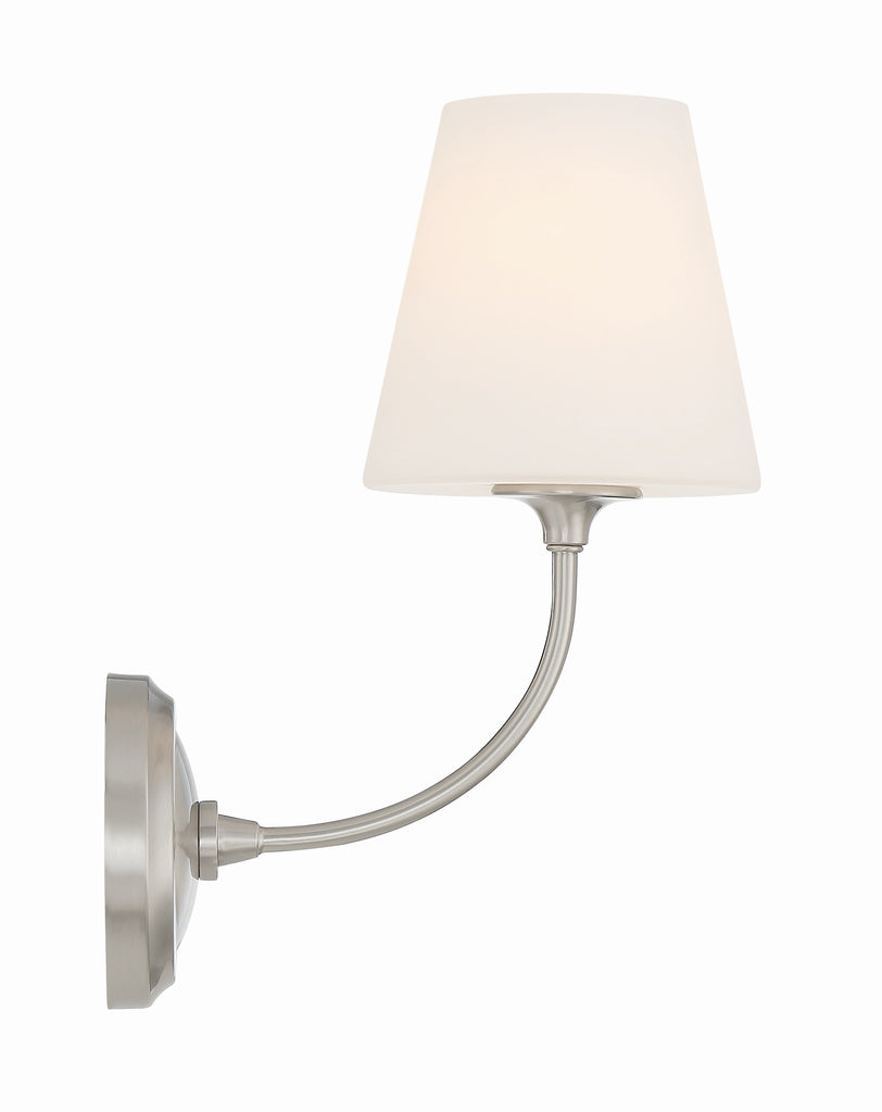 ##Antique Hardware## Libby Langdon Sylvan 1 Light Brushed Nickel Sconce