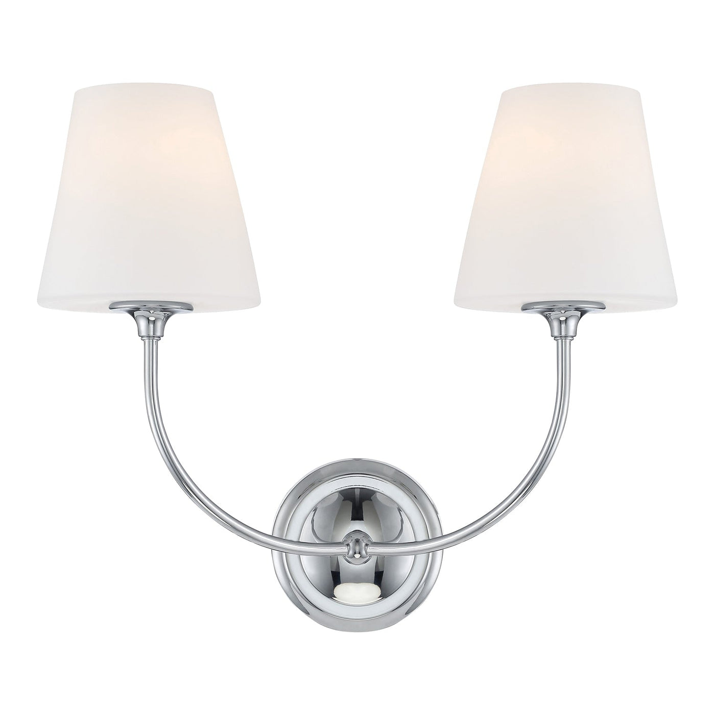 ##Antique Hardware## Libby Langdon Sylvan 2 Light Polished Chrome Sconce