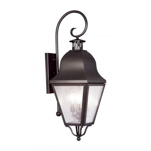 Antique Hardware 3 Light Bronze Outdoor Wall Lantern Exterior