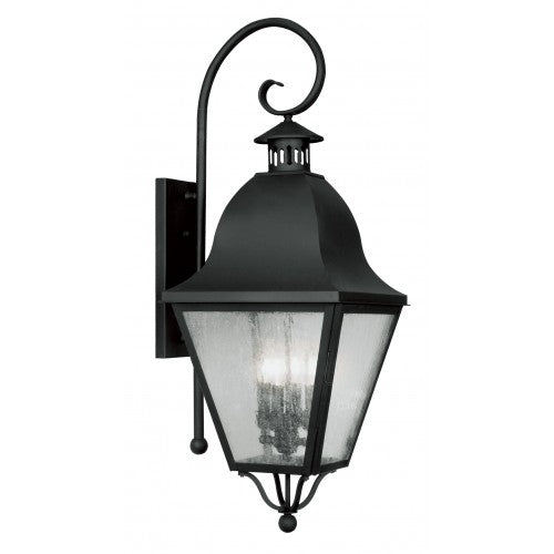 Antique Hardware 4 Light Black Outdoor Wall Lantern Exterior