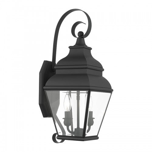 Antique Hardware 2 Light Black Outdoor Wall Lantern Exterior