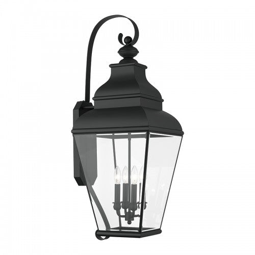 Antique Hardware 4 Light Black Outdoor Wall Lantern Exterior