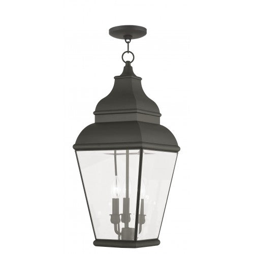 Antique Hardware 3 Light Black Outdoor Lantern Exterior