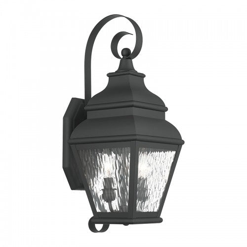 Antique Hardware 2 Light Black Outdoor Wall Lantern Exterior