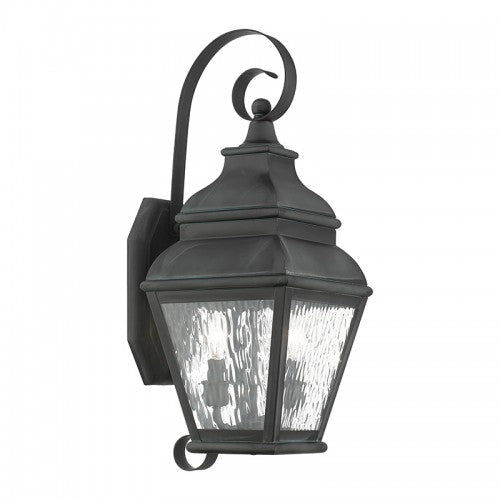 Antique Hardware 2 Light Charcoal Outdoor Wall Lantern Exterior