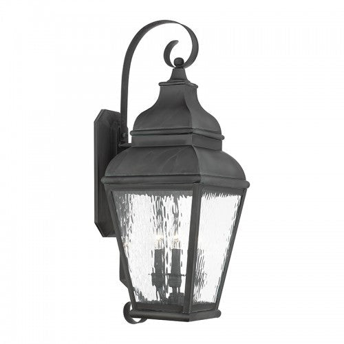 Antique Hardware 3 Light Charcoal Outdoor Wall Lantern Exterior