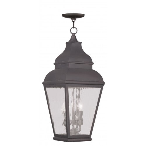 Antique Hardware 3 Light Charcoal Outdoor Lantern Exterior