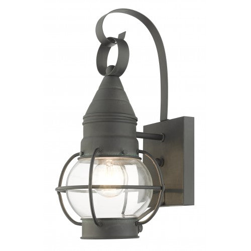 Antique Hardware 1 Light Charcoal Outdoor Wall Lantern Exterior