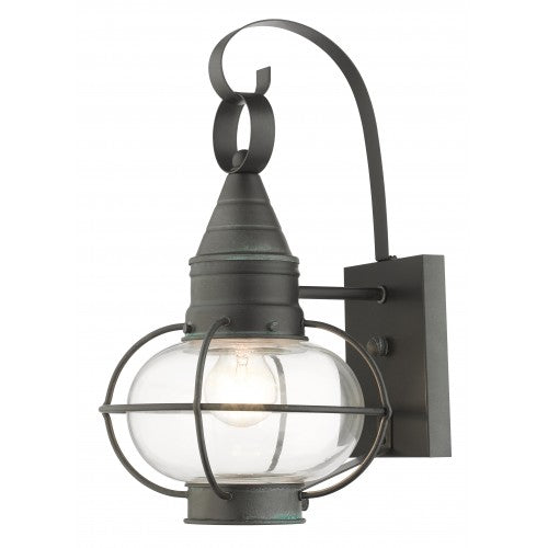 Antique Hardware 1 Light Charcoal Outdoor Wall Lantern Exterior