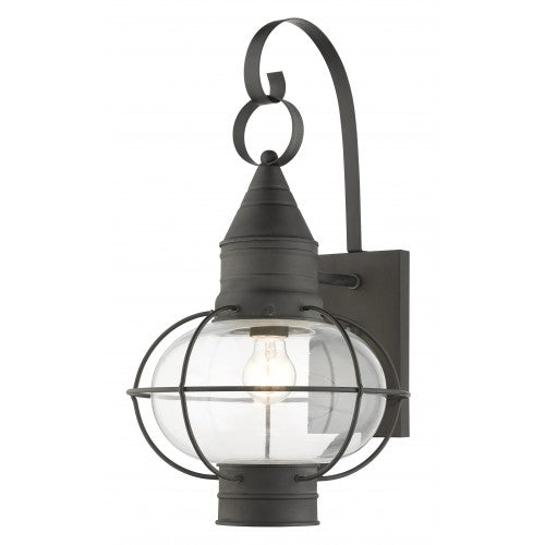 Antique Hardware 1 Light Charcoal Outdoor Wall Lantern Exterior