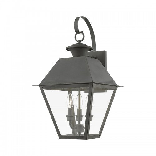 Antique Hardware 3 Light Charcoal Outdoor Large Wall Lantern Exterior