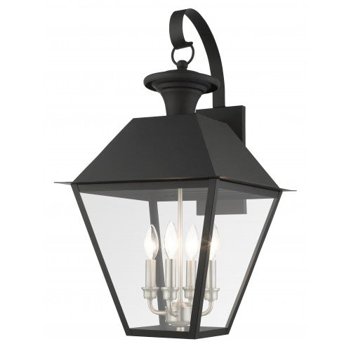 Antique Hardware 4 Light Black Outdoor Wall Lantern Exterior