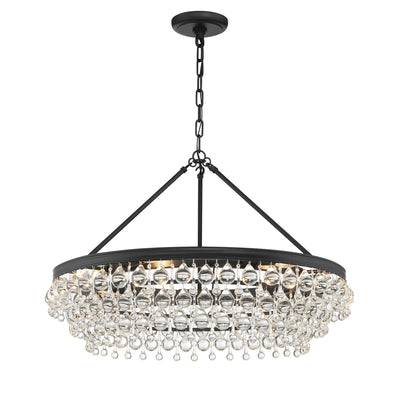 Antique Hardware Calypso 6 Light Matte Black Chandelier Chandelier