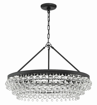 Antique Hardware Calypso 6 Light Matte Black Chandelier Chandelier