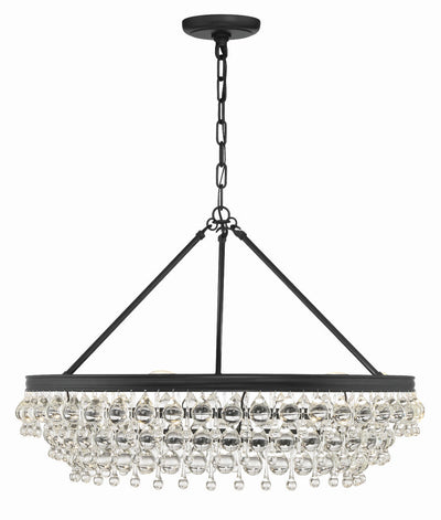 Antique Hardware Calypso 6 Light Matte Black Chandelier Chandelier