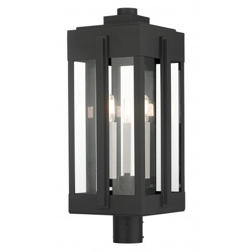 Antique Hardware 3 Light Black Outdoor Post Top Lantern Exterior