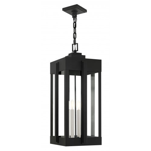 Antique Hardware 4 Light Black Outdoor Pendant Lantern Exterior