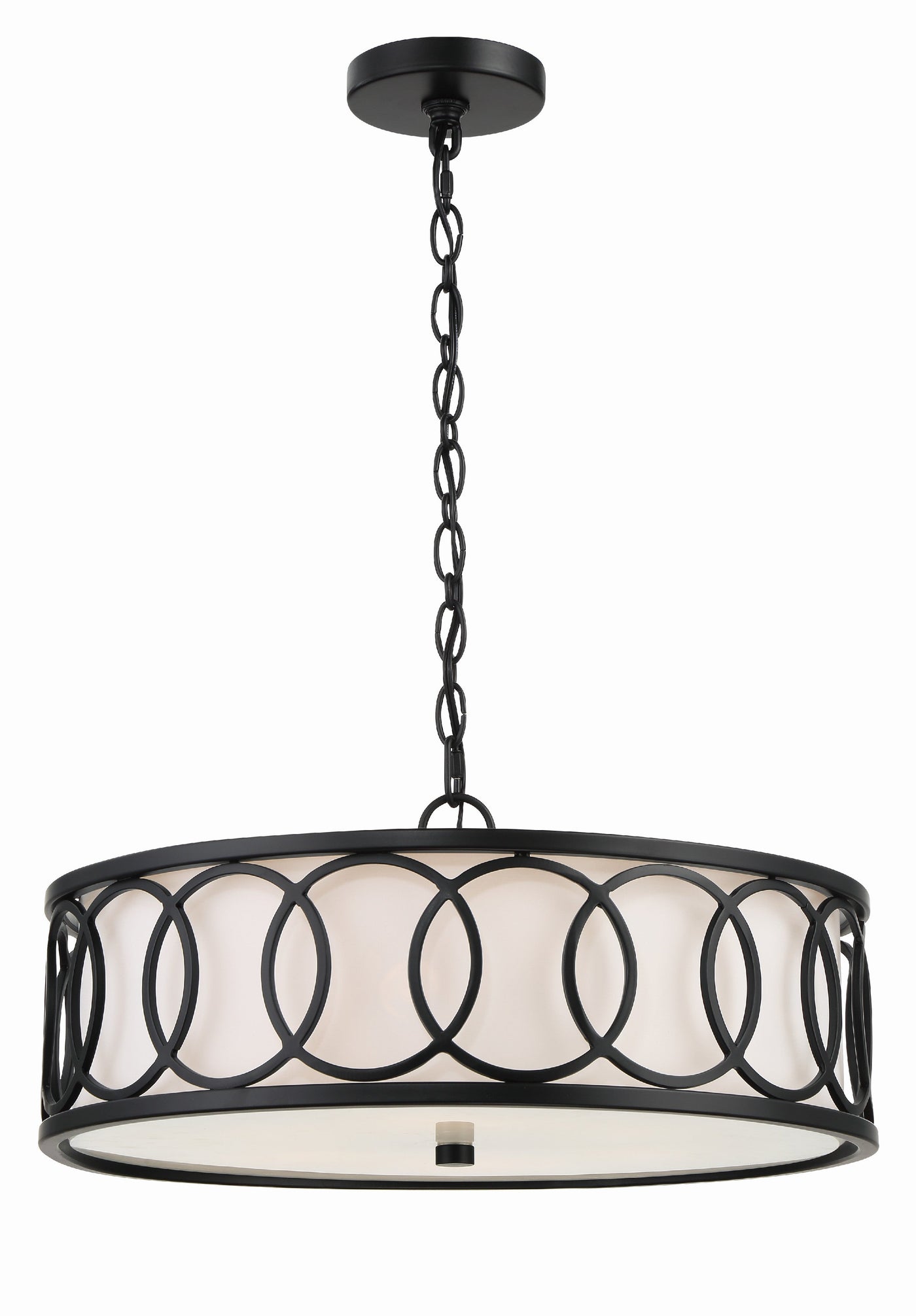 ##Antique Hardware## Libby Langdon Graham 6 Light Matte Black Chandelier