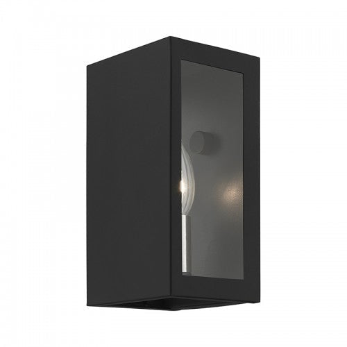 Antique Hardware 1 Light Textured Black with Brushed Nickel Candles Outdoor ADA Small Sconce Exterior