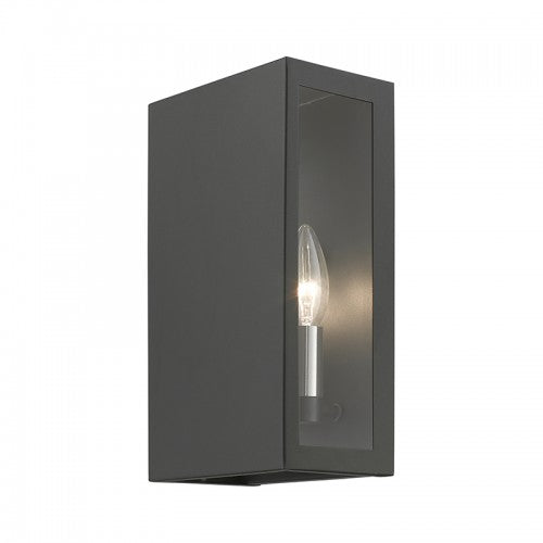 Antique Hardware 2 Light Textured Black with Brushed Nickel Candles Outdoor ADA Medium Sconce Exterior