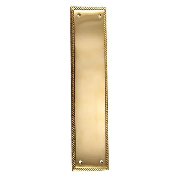 Antique Hardware 12 Inch Georgian Roped Style Door Push Plate (Several Finishes Available) DOOR PUSH