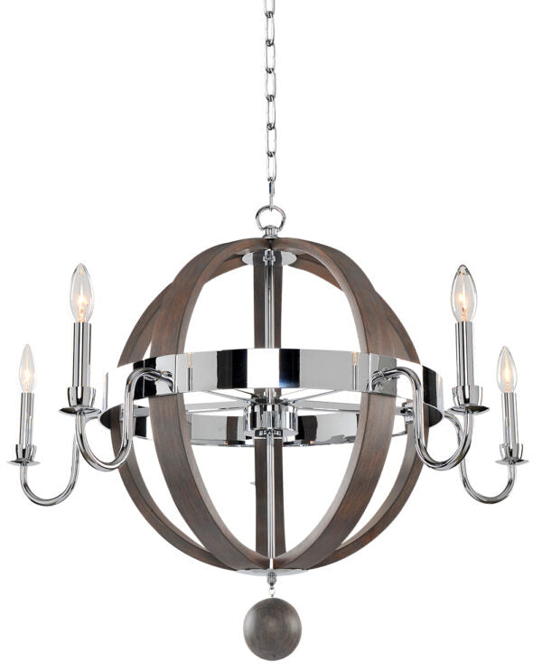 ##Antique Hardware## Sharlow 5 Light Chandelier