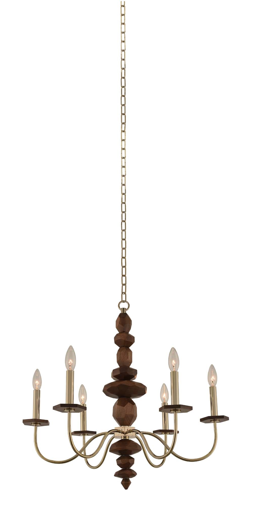 ##Antique Hardware## Lassen 6 Light Chandelier