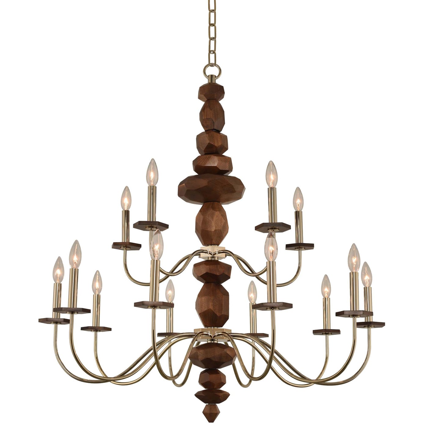 ##Antique Hardware## Lassen (10+5) Light 2 Tier Chandelier