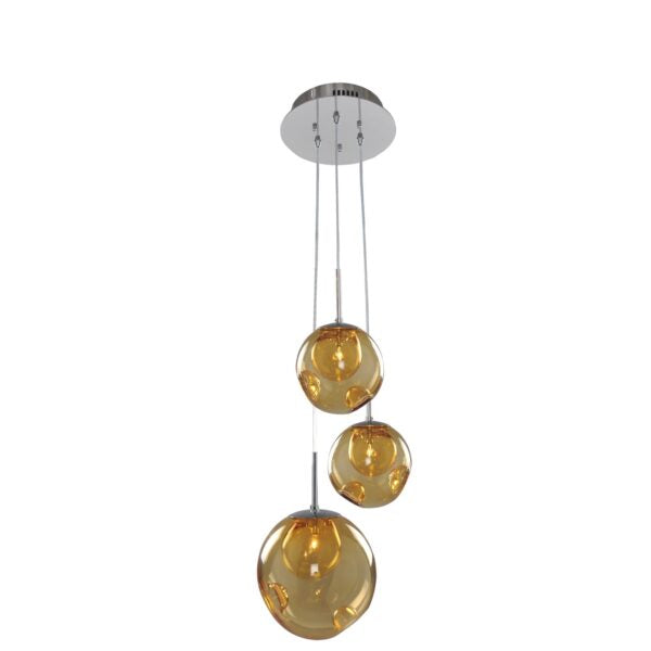 ##Antique Hardware## Meteor 3 Light Pendant