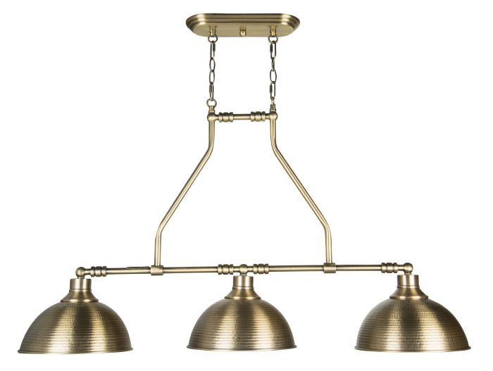 ##Antique Hardware## Timarron 3 Light Island in Legacy Brass