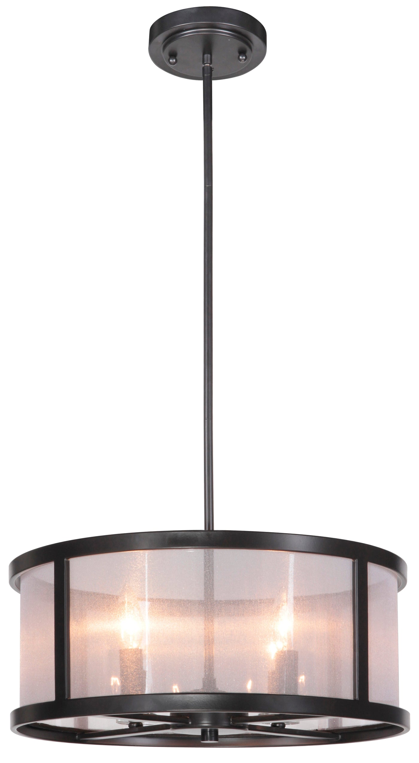 Antique Hardware Danbury 4 Light Pendant in Matte Black Pendant