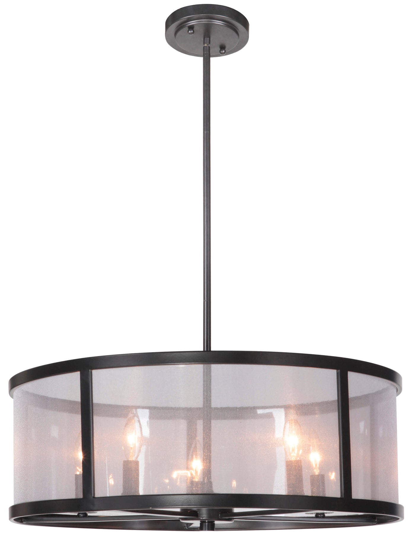 Antique Hardware Danbury 5 Light Pendant in Matte Black Pendant