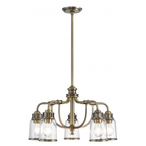 Antique Hardware 5 Light Antique Brass Dinette Chandelier Chandelier