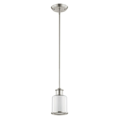 Antique Hardware 1 Light Brushed Nickel Single Pendant Pendant