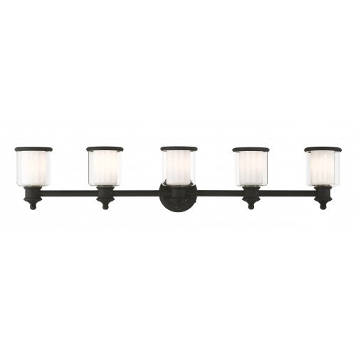 Antique Hardware 5 Light Black Bath Vanity Wall Sconce