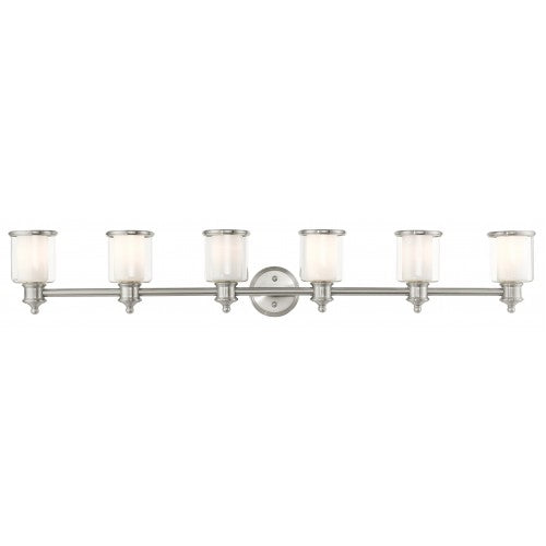 Antique Hardware 6 Light Brushed Nickel Vanity Sconce Wall Sconce