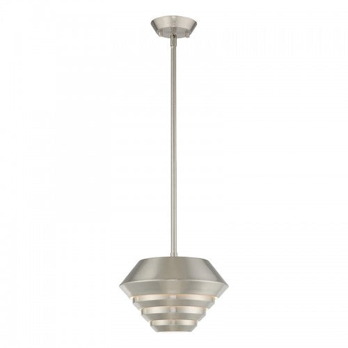 Antique Hardware 1 Light Brushed Nickel Single Pendant Pendant