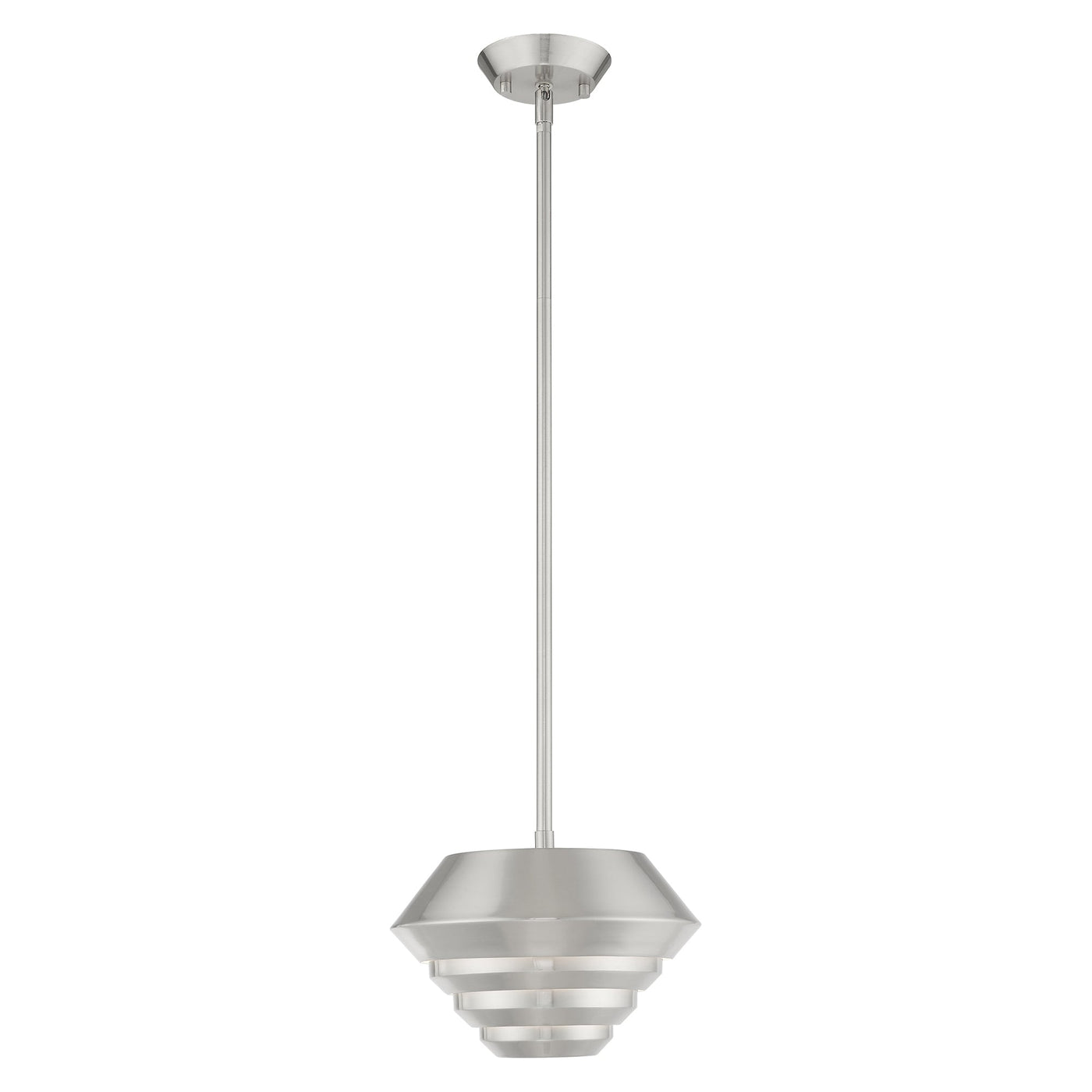 Antique Hardware 1 Light Brushed Nickel Single Pendant Pendant