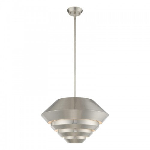 Antique Hardware 1 Light Brushed Nickel Single Pendant Pendant