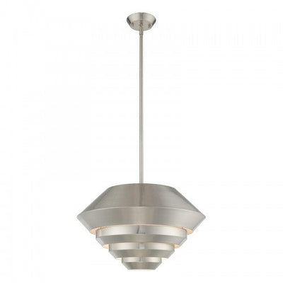 Antique Hardware 1 Light Brushed Nickel Single Pendant Pendant