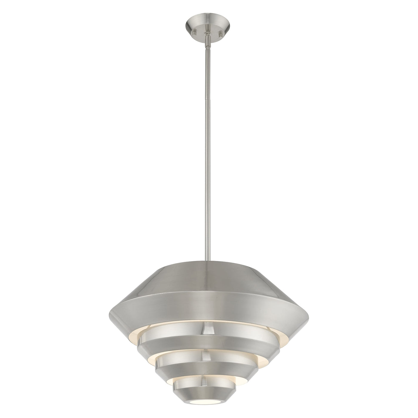 Antique Hardware 1 Light Brushed Nickel Single Pendant Pendant