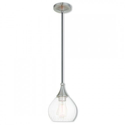 Antique Hardware 1 Light Brushed Nickel Single Pendant Pendant