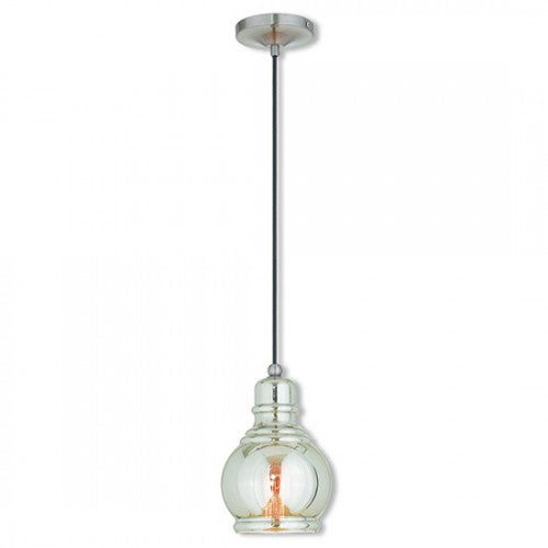 Antique Hardware 1 Light Brushed Nickel Single Pendant Pendant