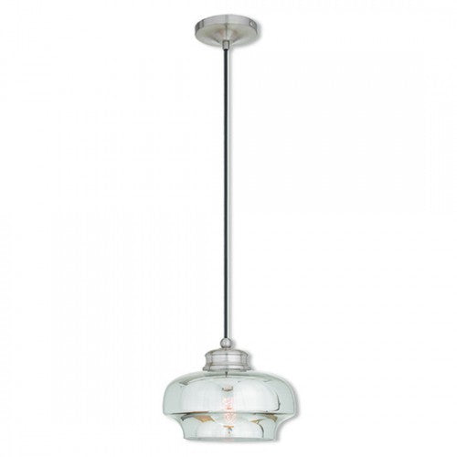 Antique Hardware 1 Light Brushed Nickel Single Pendant Pendant